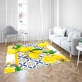 thumbnail image 4 of Lemon Rug, Summer Rug, Yellow Rugs, Modern Rug, Machine Washable Rug, Colorful Rug, Gift For Her, Indoor Rug, Kitchen Rug, Soft Rug, 2'x3' - 60x90 cm, 4 of 5