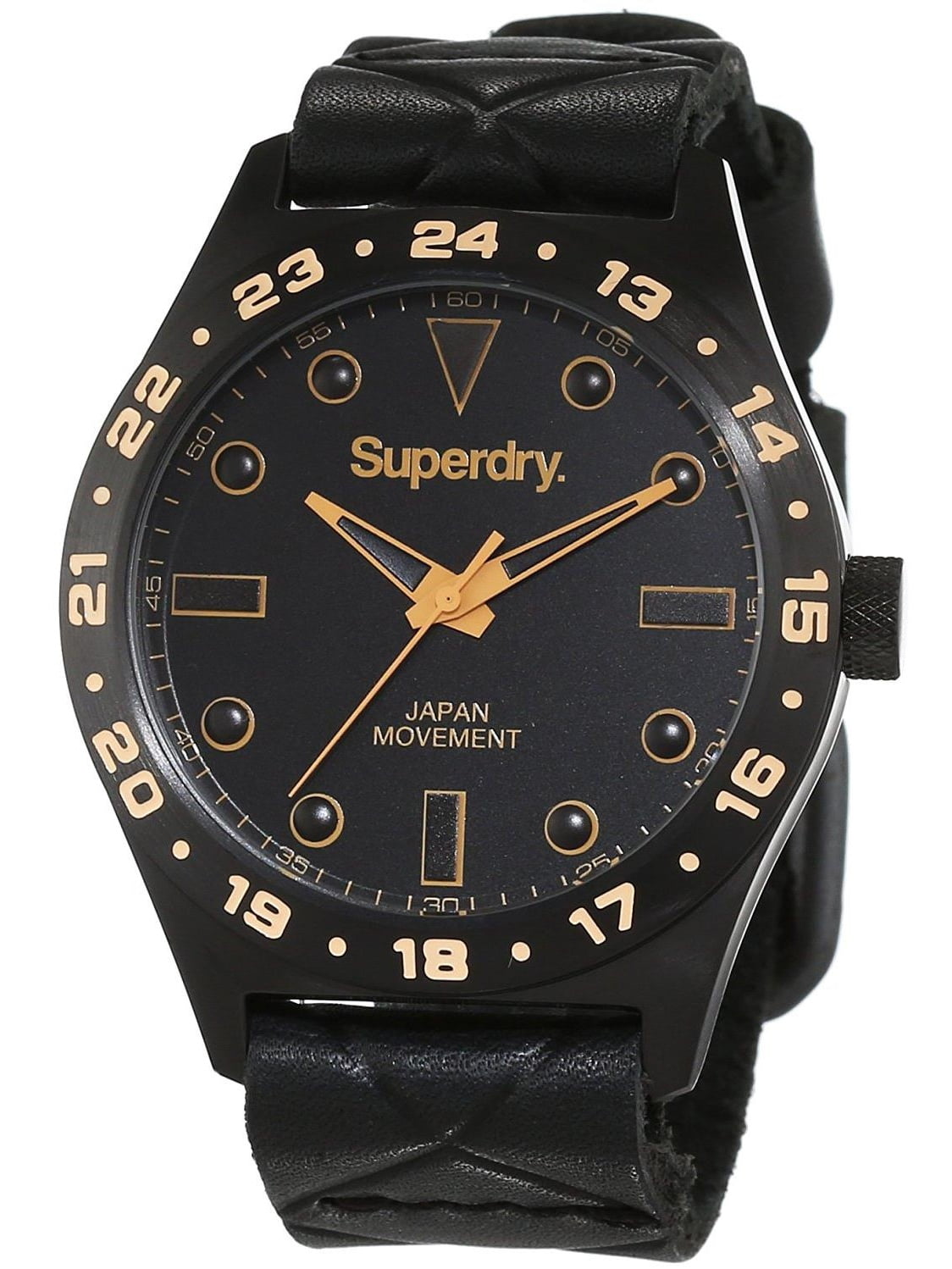 Superdry Mens 44mm Black Leather Band Steel Case Bangladesh Ubuy
