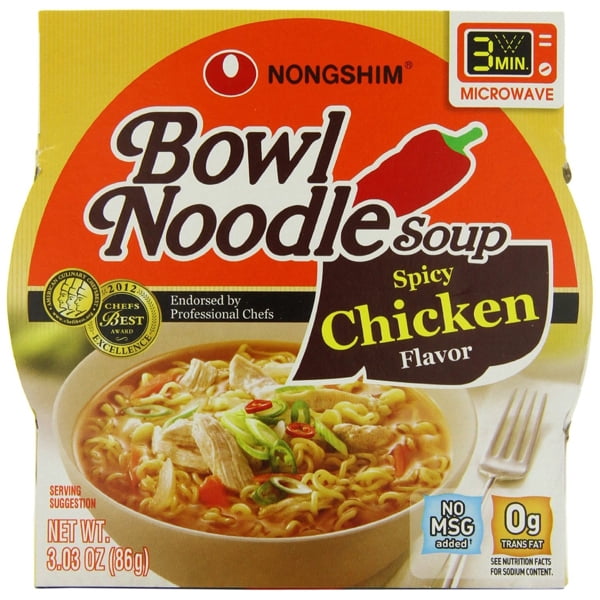 Nongshim Shin Big Bowl Noodle Soup Gourmet Spicy 3.03 oz Cups Pack of