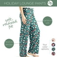 thumbnail image 3 of Hello Mello Holiday Lounge Soft Pants Pajama Bottoms, Merry Mocha Small/Medium (Women's), 3 of 6
