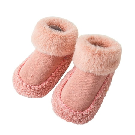 

AIMAOMI Toddle Footwear Winter Toddler Shoes Soft Bottom Indoor Non Slip Warm Floor Socks Shoes H