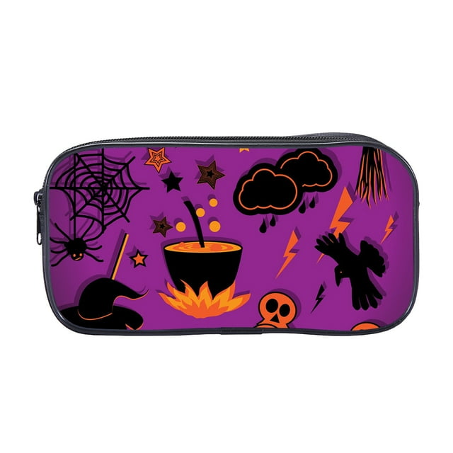 Halloween Print Childrens Pencil Case, Large-capacity Student Pencil Case