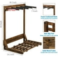 thumbnail image 4 of MyGift 4-Ft Tall Rustic Burnt Wood Freestanding Vertical Surfboard Rack, Wakeboard SUP Paddleboard Storage Rack - Holds up to 4 Boards, 4 of 5