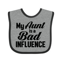 Inktastic My Aunt is a Bad Influence Boys or Girls Baby Bib