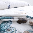 thumbnail image 6 of Butterfly Bedspread for Queen Beds – Includes Bedspread and Shams (White&Blue), 6 of 8