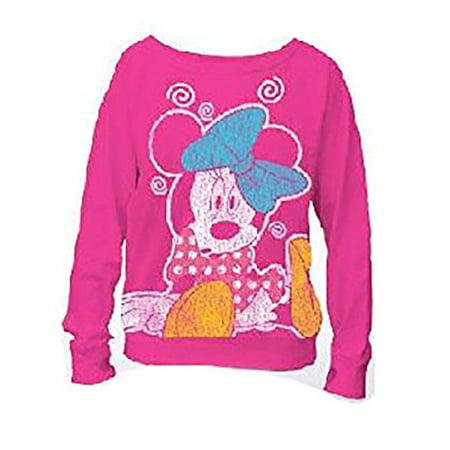 [P] Disney Girls' Minnie Mouse 'Surprise Face' Long Sleeve Fashion Top T Shirt
