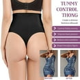 thumbnail image 4 of 2 Pack String Gainant Cadeau compatible Femmes Contrôle du Ventre Culottes Taille Haute Strings Amincissants sous-Vêtements Modelants, 4 of 5