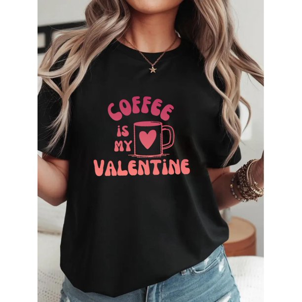 Camisetas de San Valentín, regalos para esposas, regalos para novias, camisetas de San Valentín, regalos de San Valentín, amor, camiseta "Para ella, amada" para adultos, hombres, mujeres, adolescente