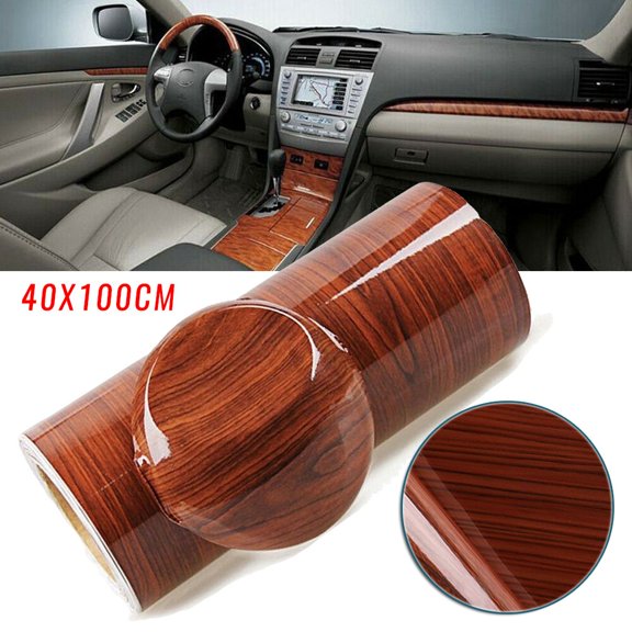 1× Car Interior Panel Sticker Wood Grain Textured Wrap Decal Sticker Accessories