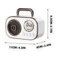 thumbnail image 3 of Christmas Gifts Liweisiy Portable Retro Speaker, Bluetooth Sound System, Small Portable Home Subwoofer, Outdoor Wireless, Mini Handheld D1926 White Free Size, 3 of 3