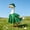 Green, variant on Xhegex 23-inch Tricolor Sequined Pet Outfit with Hat for Parties, Photo Shoots, and Themed Events - Eye-Catching and Fun Costume for Dogs and Cats