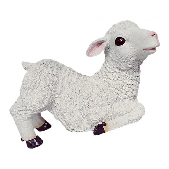 Toystoory Resin Garden Farm Animal Sheep Statue Indoor  Outdoor Decor Decoración del hogar arrodillado