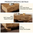 thumbnail image 6 of Coffee Tables This modern rectangular coffee table features a stylish wood color, making it an ideal addition to any living room or apartment, and measures 43.3 "x 21.6" x 17.2 ".W1151P168335,Coffee, 6 of 16