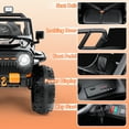 thumbnail image 3 of Wisairt 12V Kids Ride on Truck, Powered Ride on Car w/ Remote Control, 3 Control Modes, Parent Child Co-Driving, Bluetooth, LED Lights (Black), 3 of 11