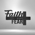 thumbnail image 5 of Scripture Walls Faith Over Fear Steel Sign Laser Cut Powder Coated Home & Office Metal Wall Decor Multiple Sizes & Colors, 5 of 5