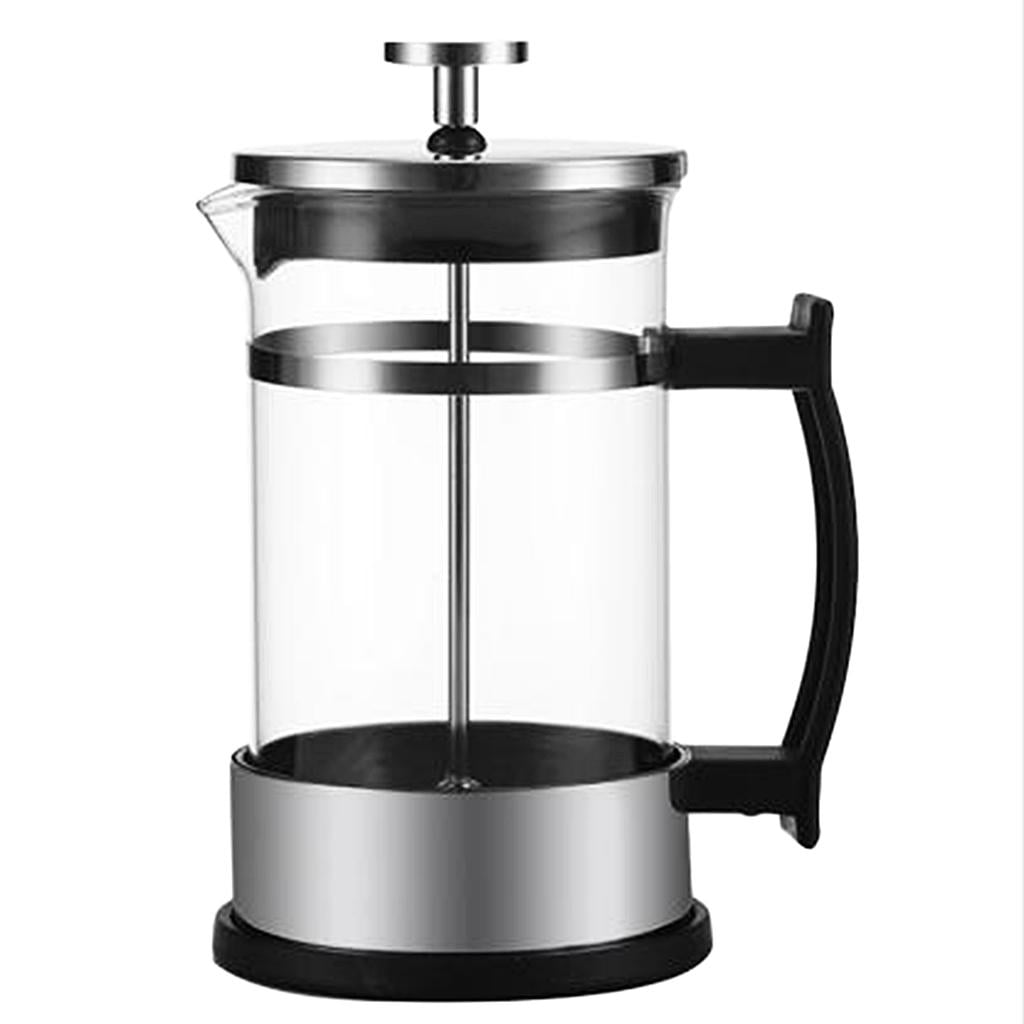 Stainless Cafetiere Coffee Maker Carafe 350ml 1 Clear 1-2Cup