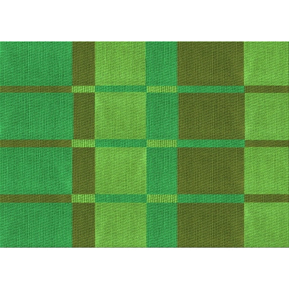 Ahgly Company Indoor Rectangle Patterned Neon Green Area Rugs, 5' x 7'
