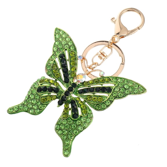 WHAMVOX Green Butterfly Alloy Key Chain Pendant for Decoration Exquisite Workmanship MultiFunction 1pc