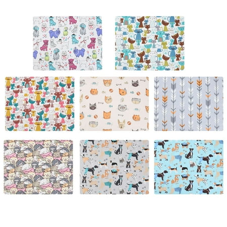 

NUOLUX 8Pcs 1Set Printing Cloths Versatile Patchwork Cloths for Home (Random Color)