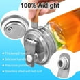 thumbnail image 4 of 3 Pack Mason Jar Pour Spout Lids with Handle – Leakproof Flip Cap for Wide Mouth Jars, Airtight Stainless Steel Tops with Handle, Easy Open & Close Pitcher Lids for Mason Jars, 4 of 7