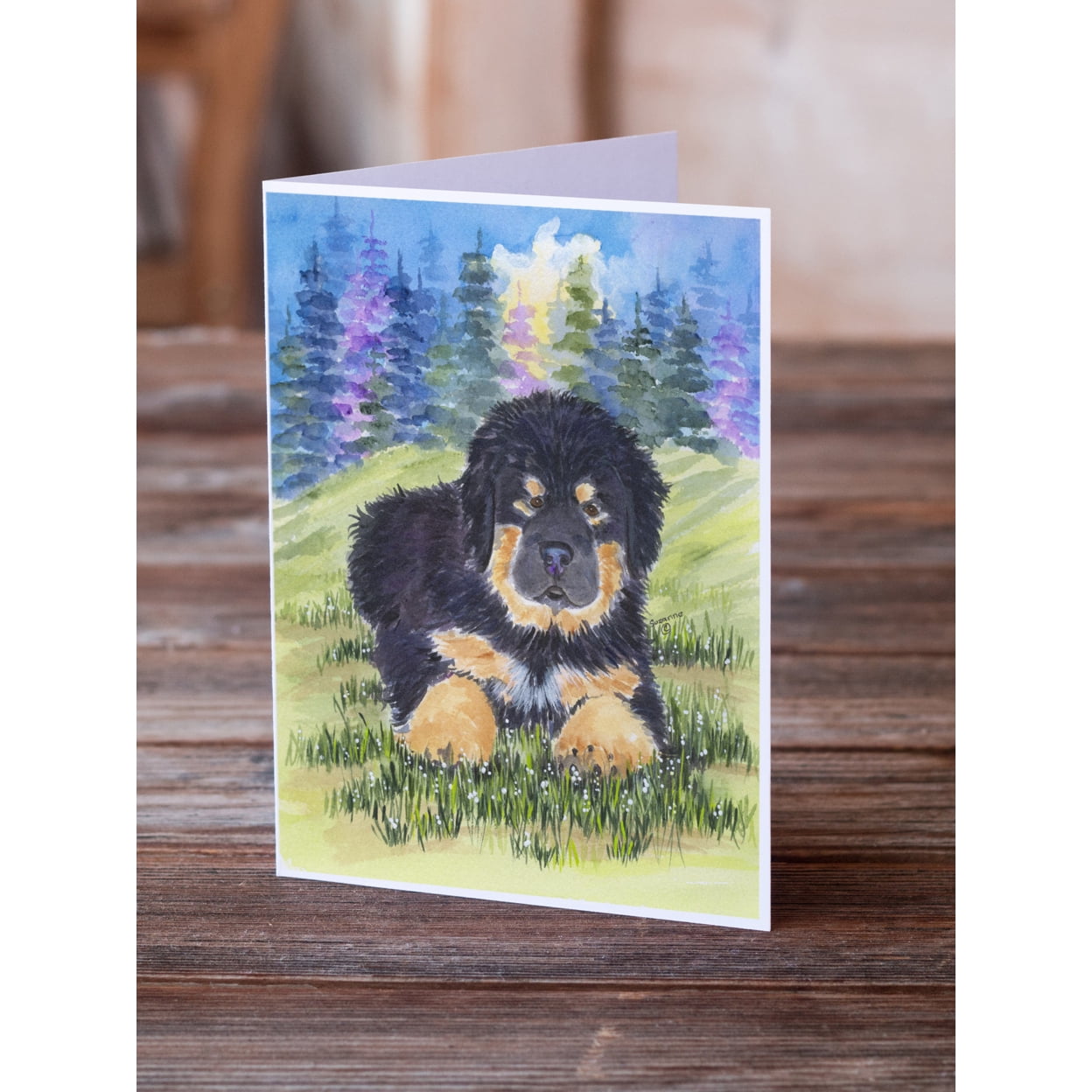 Tibetan Mastiff Greeting Cards and Envelopes Pack of 8