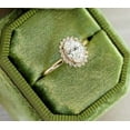 thumbnail image 5 of vylahjewellery Customize Oval Cut Halo 2 Ct Diamond Ring for Her Plated White Gold Moissanite Engagement Gift Ring, 5 of 8