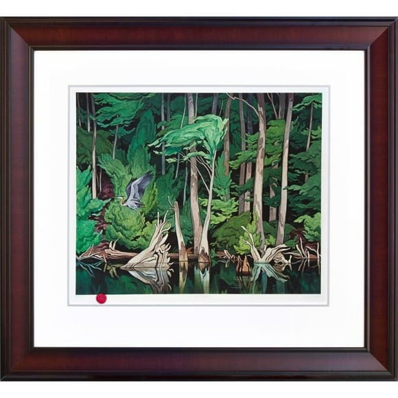 Canadiana Art Blue Heron by A J Casson Wall Art