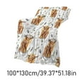 thumbnail image 3 of Cows Floral Print Cozy Throw Blanket Soft Fleece for Sofa Bed and Outdoor Picnic Farmhouse Home Decor Gift(2#L), 3 of 6