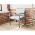 thumbnail image 5 of Pemberly Row Waiting Reception Wide Guest Chair Wood Frame in Gray, 5 of 5