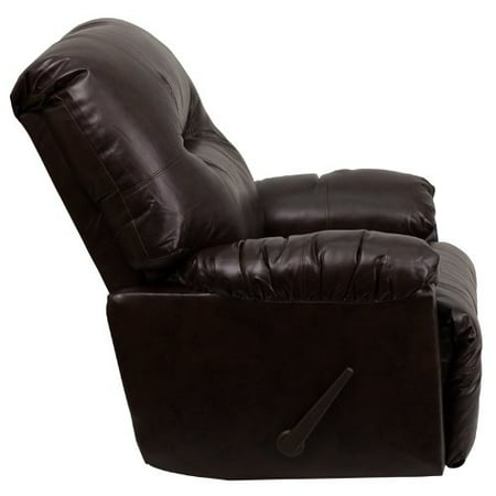 Brown Leather Chaise - Flash Furniture AM-9350-9075-GG Contemporary Bentley Brown Leather Chaise Rocker Recliner