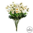 thumbnail image 3 of Vickerman 14.5" Artificial White Wild Daisy Bush, Set of 3, 3 of 3