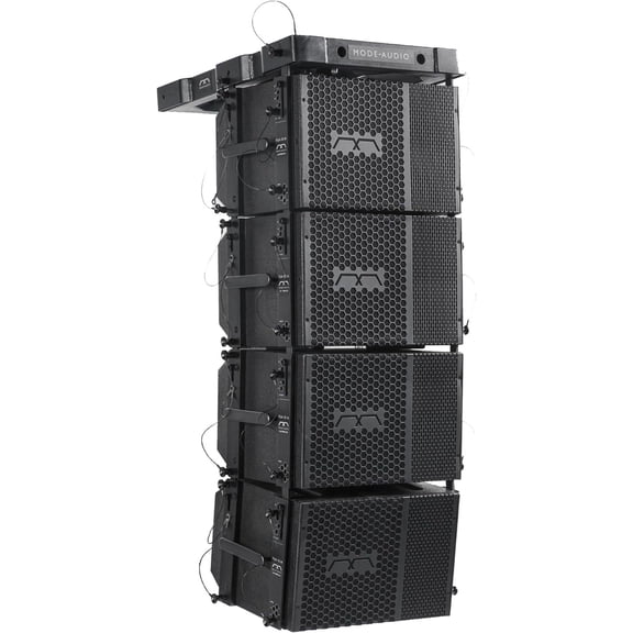 Sound Town MODE Audio Series 10-Inch 1400 Watts Line Array Speaker System, with Four 10-inch Passive Line Array Loudspeakers, Italian-Made Neodymium Drivers, Baltic Birch Plywood, Black (FILA-10.1X4)