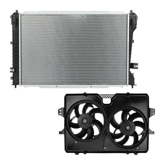 AutoShack Radiator Cooling Fan Assembly | Replacement for 2008-2012 Ford Escape 2009-2011 Mercury Mariner | 2-PC