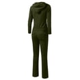 thumbnail image 4 of J. METHOD Women's 2 Piece Outfit Casual Basic French Terry Zip Up Hoodie and Sweatpants Sweatsuit Tracksuit Set NEWTS01 Olive XL, 4 of 6