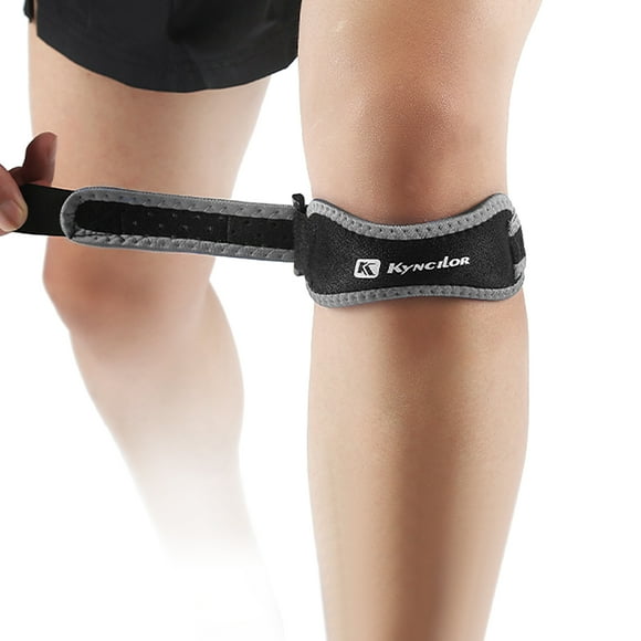 1pc Patella Protective Support Strap Knee Shock Absorption Adjustable Belt Breathable Pressured Protector for Men Women Sports