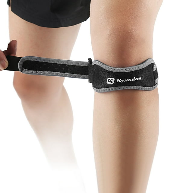 1 Pce Sangle de Protection de Rotule Support de Genou Absorption des Chocs Ceinture Réglable Respirant Protecteur Pressé pour Hommes Femmes Sports