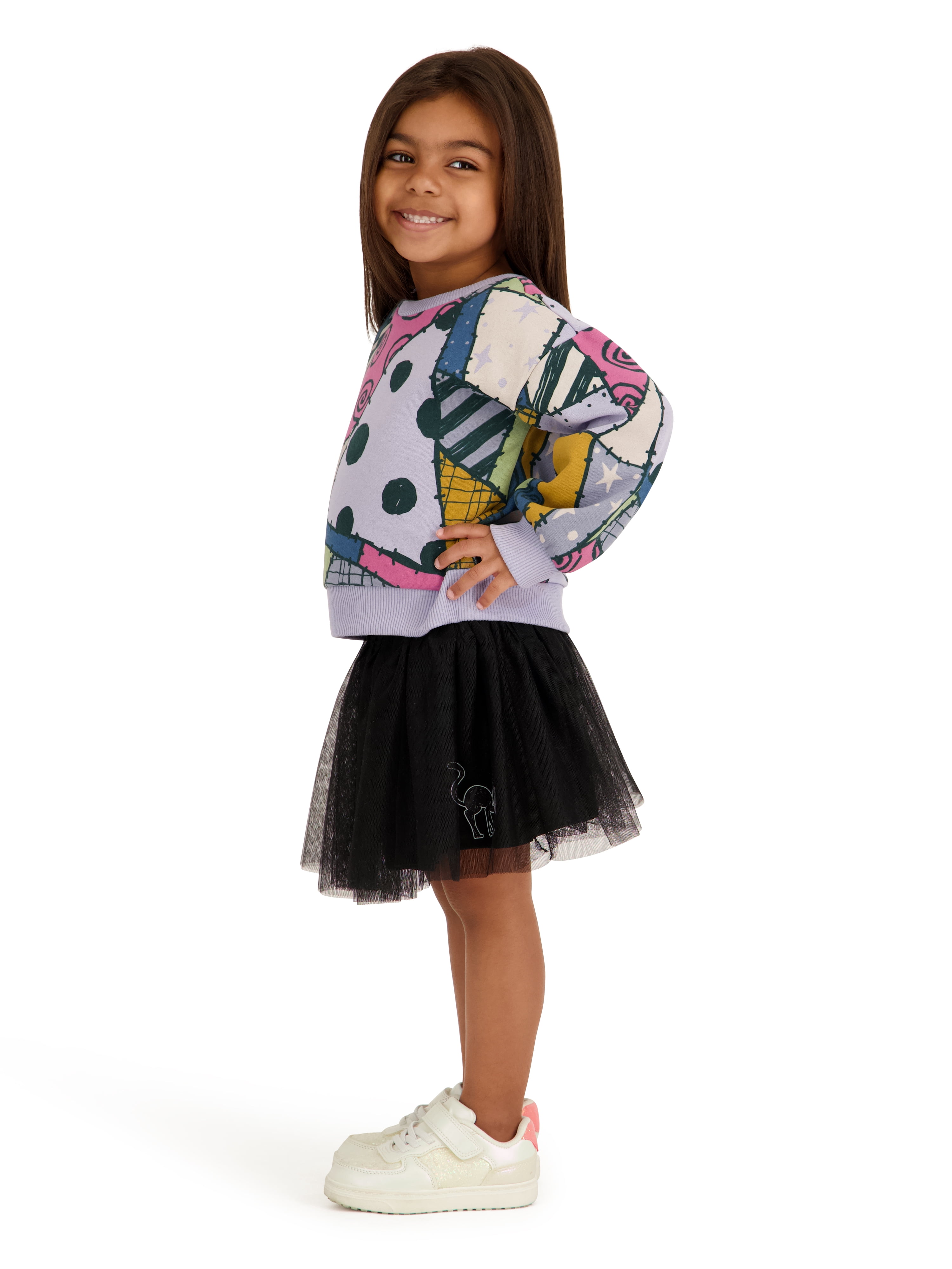 Nightmare Before Christmas Toddler Girls 3 Piece Tutu Skirt Set, Sizes 12M-5T