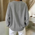 thumbnail image 4 of Edvintorg Crew Neck Sweatshirts Women Fashion Striped Long Sleeve Casual Loose Pullover Top Clothes Women S-2XL Black, 4 of 5
