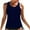 Navy, variant on HVOBTTY Ladies Beachwear Swimwear, Summer Bathing Suits for Women, Women's Casual Solid Color Crew Neck Sleeveless Stretch Lightweight Beach Vacation Bathing Suit Top Black, S