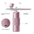 thumbnail image 4 of Airbrush Kit with Compressor Portable Airbrush Kit 48PSI High-Pressure Non-Clogging Air Brush Set Cordless Rechargeable with 0.3mm Nozzle and Cleaning Brush for Painting,Nail Art, Makeup pink, 4 of 6