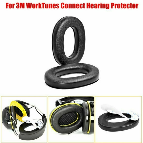 NATEFEMIN Superior Earmuffs for Hearing Protection Compatible with 3M Work Tunes Connect, Black Color