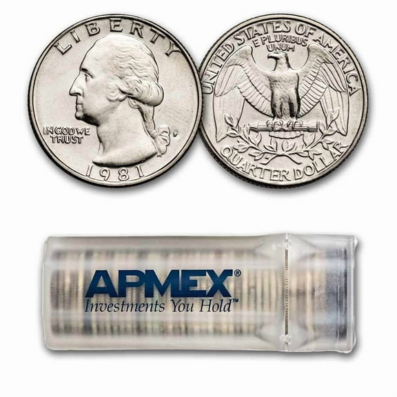 1981-P Washington Quarter 40-Coin Roll BU