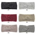 thumbnail image 3 of Diadema deportiva de punto con hilo plateado cálido, banda para el pelo de felpa con protección para las orejas, diadema de lana para mujer, invierno, 1 unidad, 3 of 5