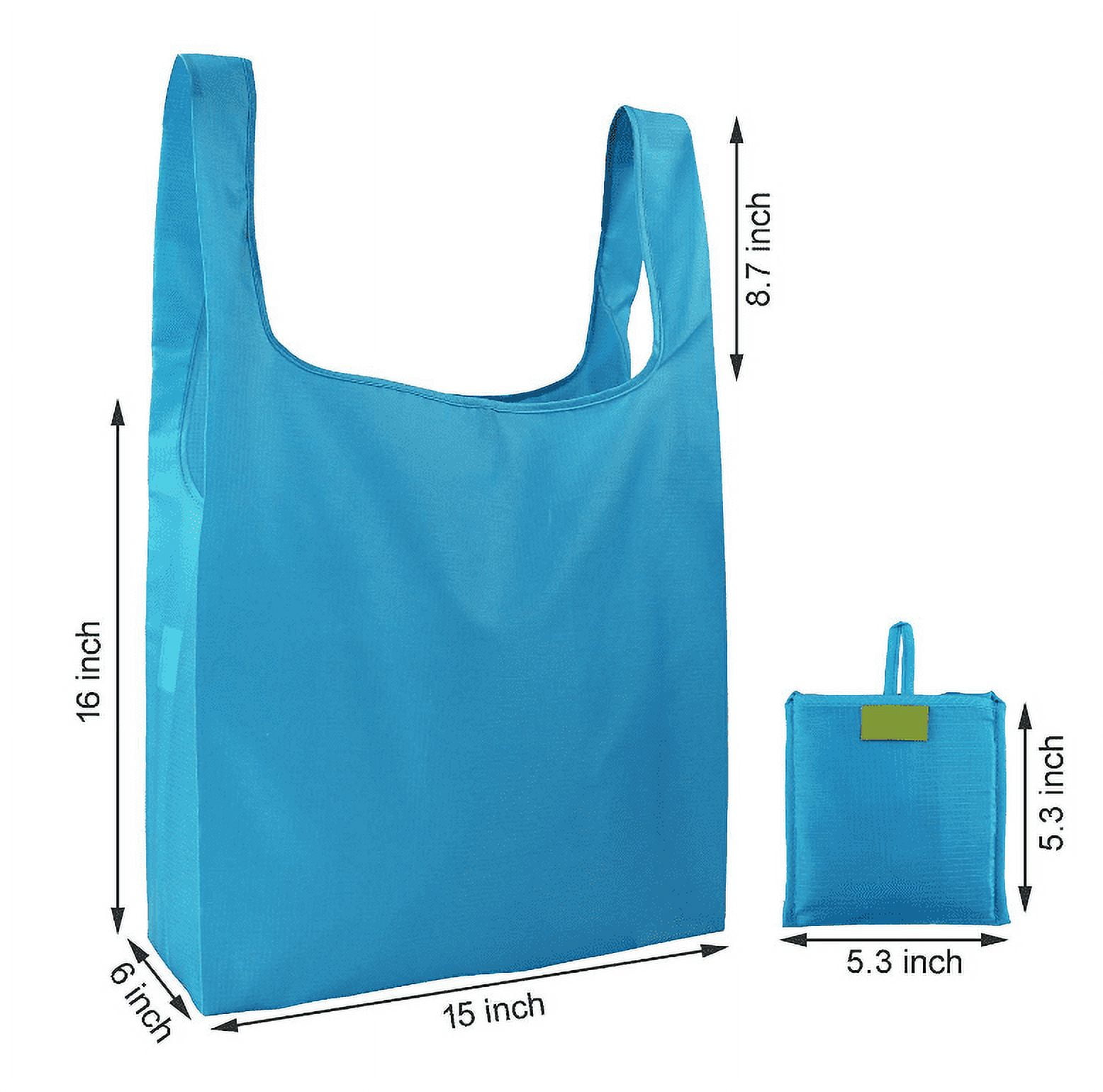 6 Pack Reusable Grocery Bags for Shopping, Foldable Large Tote Bags Heavy Duty, Eco-Friendly Ripstop Waterproof Material