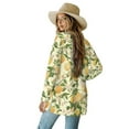 thumbnail image 3 of SCRAWLGOD Lemon Women's Open Front Cardigan Sweaters for Women Lightweight Jacket Size 2XL Long Sleeve Fall Cardigan for Women Trendy Elastic Sweater Coat Long for School, 3 of 7