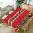 thumbnail image 3 of Tchckioa Merry Christmas Tablecloth,60x70 Inch Stain Resistant Table Cover for Holiday Party Decor, 3 of 7