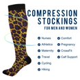 thumbnail image 2 of FORMRS Womens Knee High Socks Casual Long Thick Travel Daily Wear, 1 Pair, Purple Leopard Pattern, 2 of 6