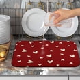 thumbnail image 5 of Valentine''s Day Love Heart Dish Drying Mat for Kitchen Counter 16x18 Inch Valentine Theme Dish Mats Absorbent Microfiber Dish Draining Mat Reusable Washable Dish Drainer Rack Pad, 5 of 7