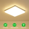 thumbnail image 6 of Leyfeng LEDs Ceiling Light Flush Mounting 18W Square Ceiling Lamp for Kitchen Bedroom Hallway (6500-7000K White Light), 6 of 8