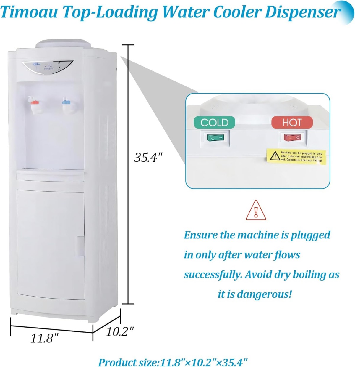 WSYW Plastic Child Safely Lock 5 gal Top Loading Water Cooler